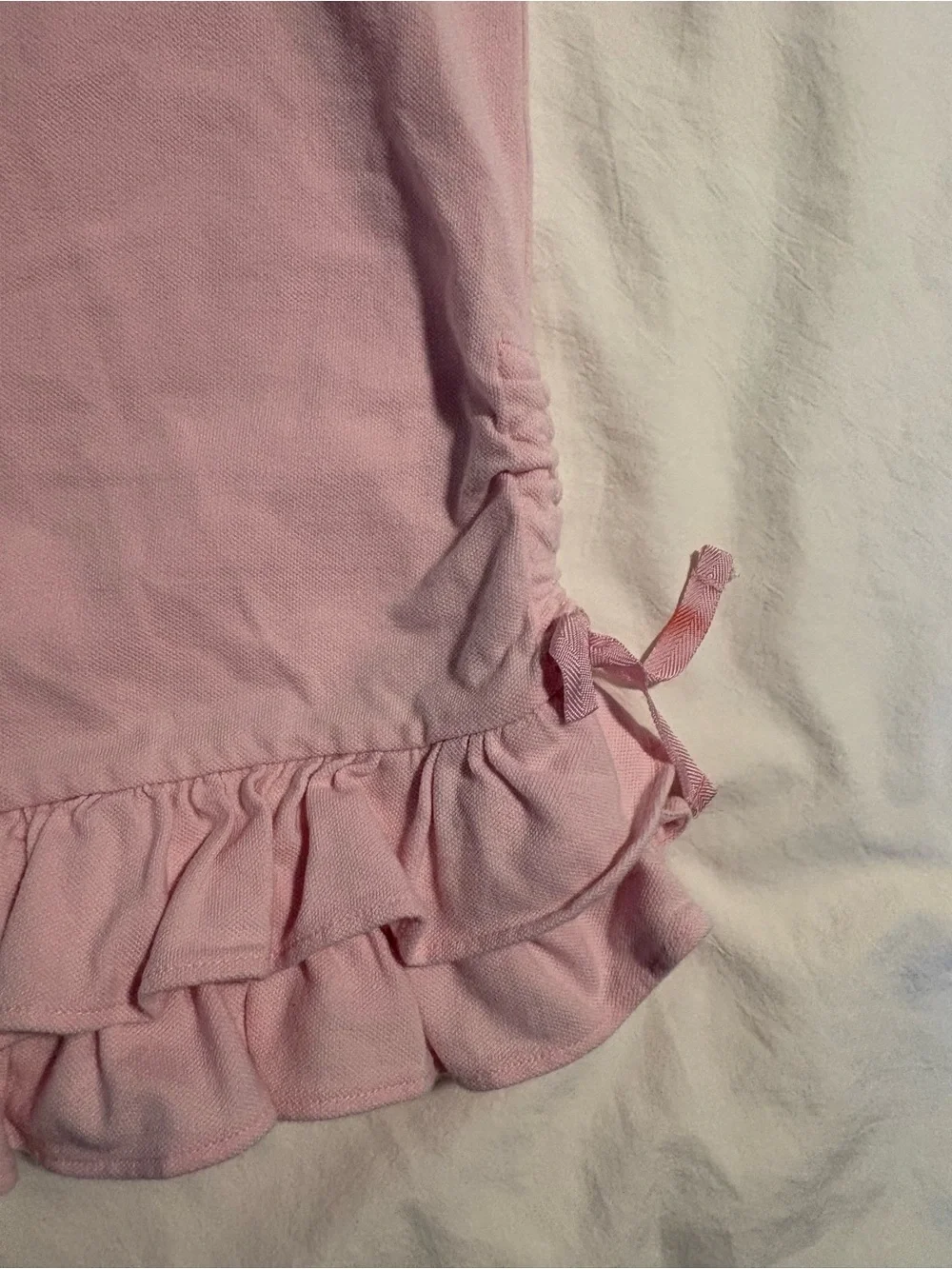 Ralph Lauren Pink Polo Dress with Ruffle Hem size 5